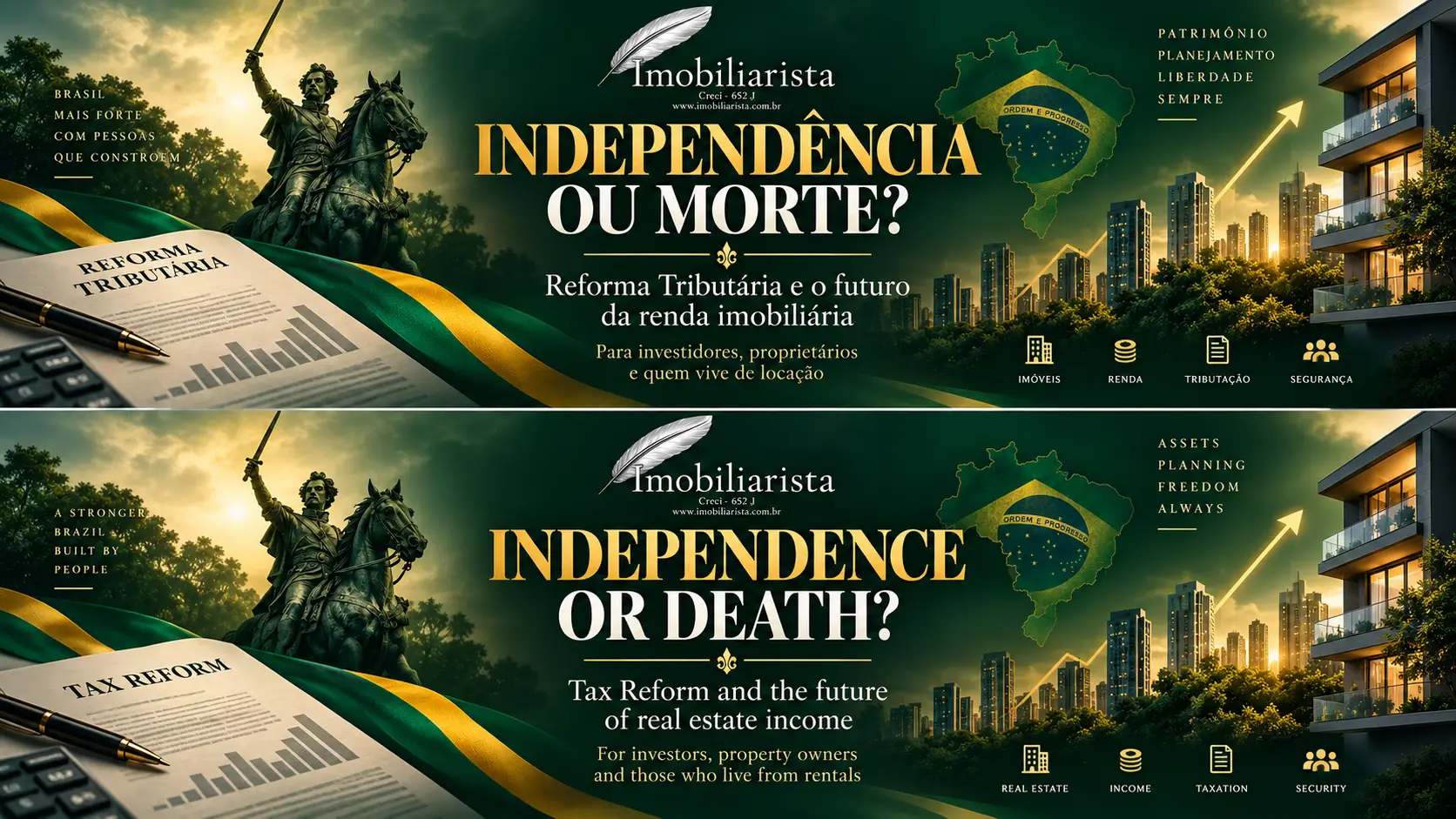 Reforma Tributária e o futuro da renda imobiliária no Brasil: patrimônio, planejamento, tributação e segurança.