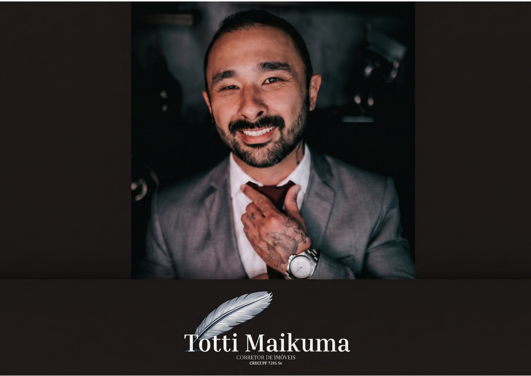 Totti Maikuma em imagem institucional para assessoria em oportunidades imobiliárias